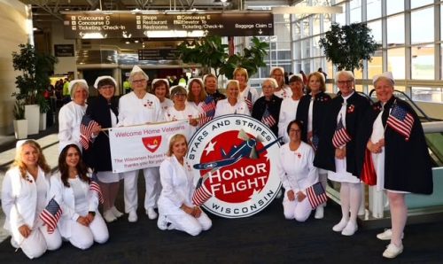 May 30th, 2026: Stars and Stripes Honor Flight Mission #86. This special flight carried 52 veterans, ranging in age from 66 to 98, on a journey to honor their service and sacrifice to our nation. Among them were four remarkable nurses whose lives have been defined by service to others.With 19 Wisconsin Nurses Honor Guard members in attendance, we were honored to welcome home and recognize Nurses:Helene BrowneGayle HunterKaren StahovicBarbara Vahovick